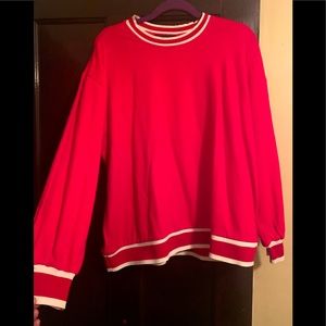 ELOQUII hot pink sweatshirt